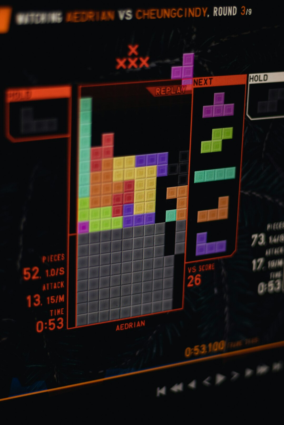 comparison chart on screen
